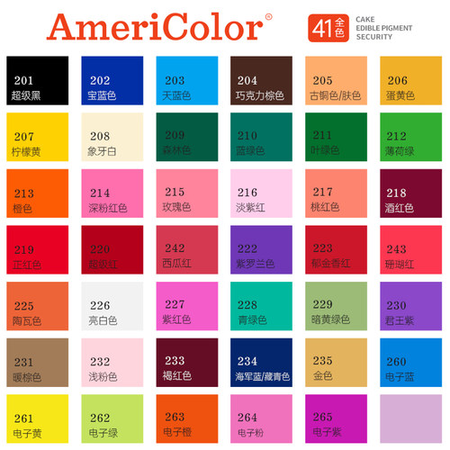 ac色素可食用Americolor黑金白红色食品级翻糖烘焙蛋糕奶油fc裱花-图1