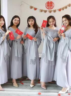 伴娘姐妹披肩厚款保暖围巾女通用