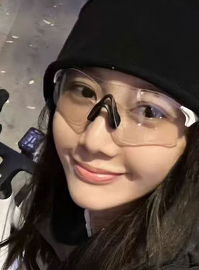 王一博同款无框透明变色骑行眼镜