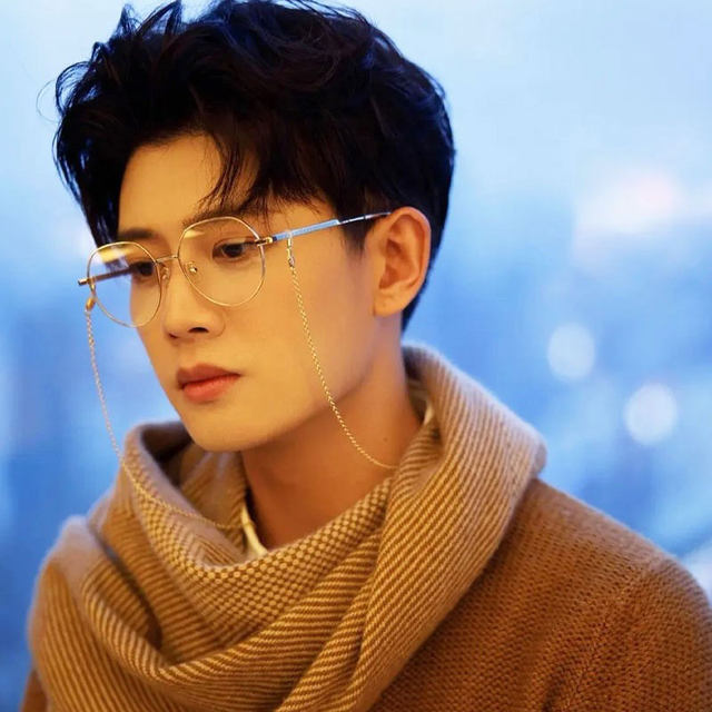 Ren Jialun's same anti-blue light glasses in fashionable rose gold
