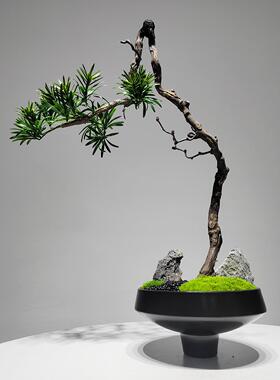 新中式诧寂风仿真绿植小原流花