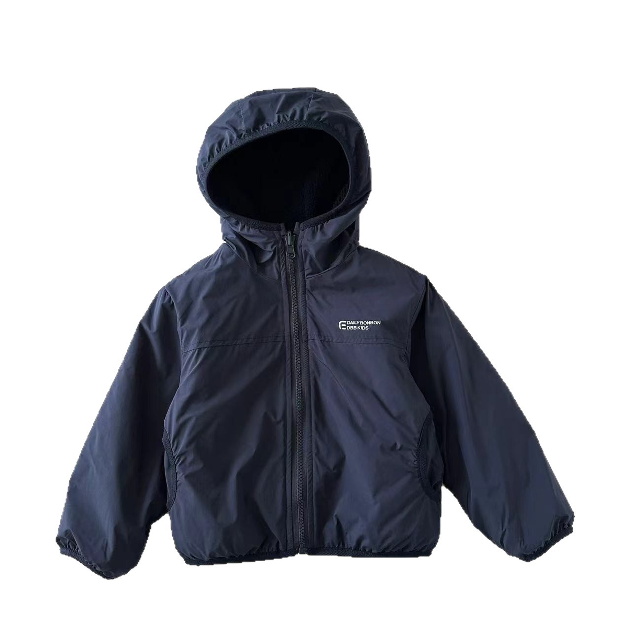 小软壳儿童防水冲锋衣5秋冬季户外男童连帽上衣女童加绒外套夹克 - 图2