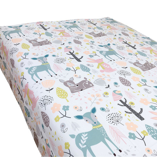 100% Bamboo Fiber Sheet Soft Mat Three-piece Set Cartoon Single and Double Bed Cool Mat Non-stick Sleeping Sheet