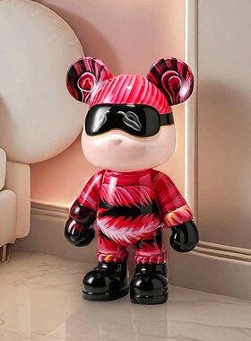 暴力熊大摆件落地客厅网红服装店铺门店家居装饰储钱罐乔迁送礼品