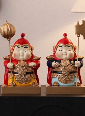 乔迁之喜装饰新居布置搬家入宅仪式用品礼物入户玄关创意门神摆件