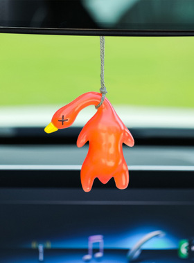 车载变色烤鸭挂件汽车内饰用品卡通高级感车挂件2025创意新款车挂