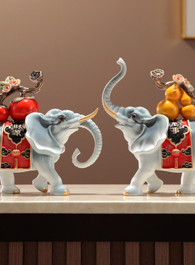 新中式柿子葫芦象摆件客厅玄关电视柜家居装饰品乔迁开业新居礼物