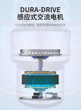 美国原装进口爱适易垃圾处理器爱适易E300食物粉碎机e200M56M66