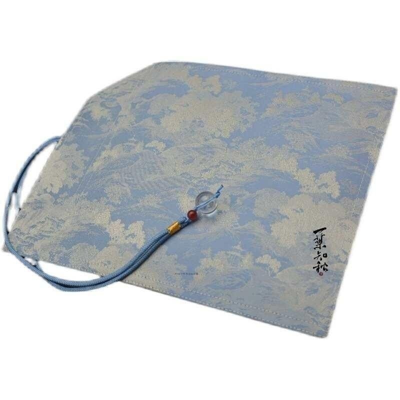 包邮一叶知秋手作 笔帘 【宋锦-山河】手工布艺 钢笔收纳笔袋笔包,淘宝优惠券,粉丝福利购,淘宝优惠卷