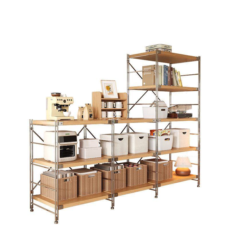 新款厨房日式置物架落地光轴多层微波炉烤箱收纳架阳台货架展示架,淘宝优惠券,粉丝福利购,淘宝优惠卷