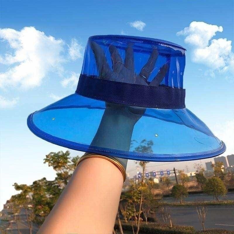 下雨天带的帽子防水户外防雨女骑行塑料。男透明2022网红挡雨帽,淘宝优惠券,粉丝福利购,淘宝优惠卷