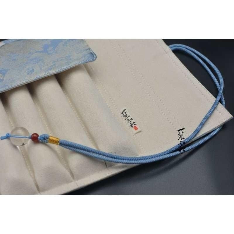 包邮一叶知秋手作 笔帘 【宋锦-山河】手工布艺 钢笔收纳笔袋笔包,淘宝优惠券,粉丝福利购,淘宝优惠卷