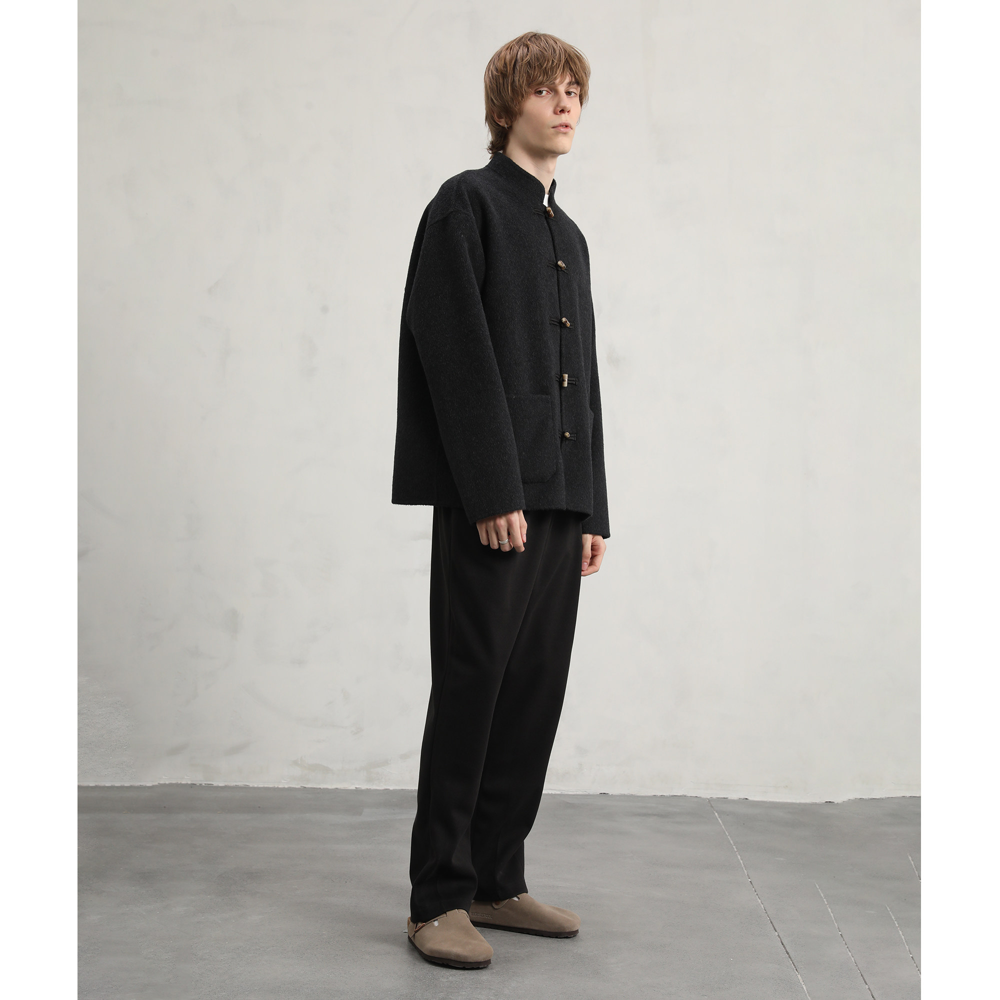 CAKUNTA 新中式国风玉石盘扣 天丝羊毛双面呢外套 儒雅 通勤,淘宝优惠券,粉丝福利购,淘宝优惠卷