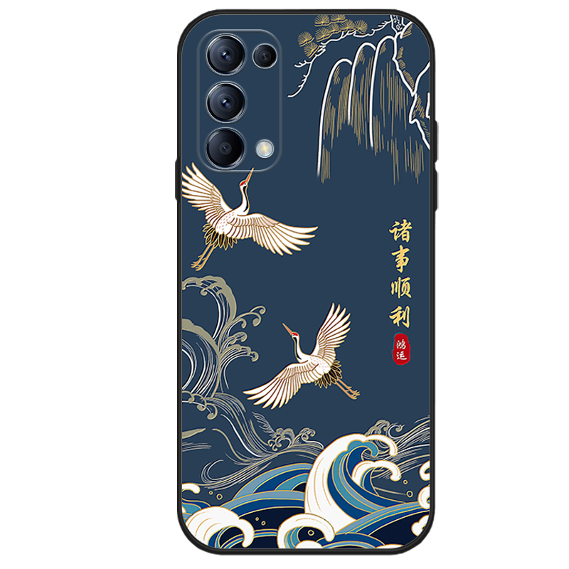 OPPOreno5k手机壳中国风0pp0reno5手机套opporeno5国潮男女PEGM00防摔reno5 K软胶套宫廷复古reno5k情侣卡通 - 图3