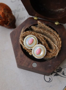 轻奢小众设计款纯银名媛港风白贝