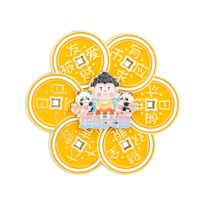 乐山大佛旋转冰箱贴四川峨眉山特色地标旅游打卡中国风文创纪念品,淘宝优惠券,粉丝福利购,淘宝优惠卷