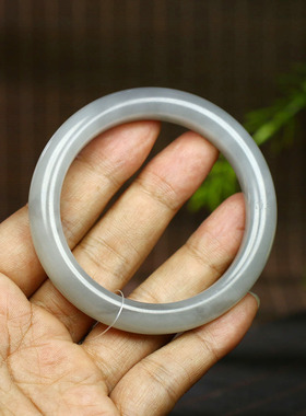 古晨和田玉烟紫手镯玉镯