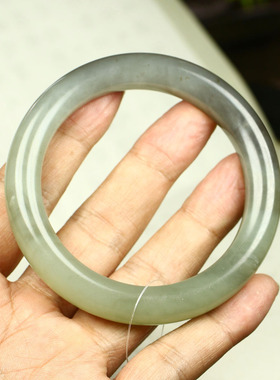 （不议价）润玉缘和田玉烟紫翠青手镯女款玉镯63g59mm