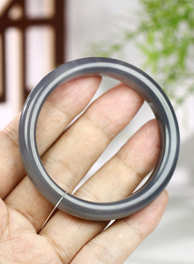 古晨和田玉烟紫手镯玉镯