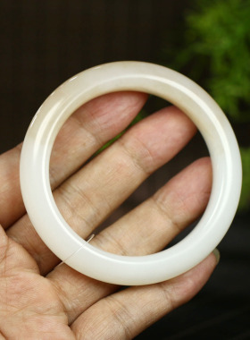 古晨和田玉藕粉手镯玉镯