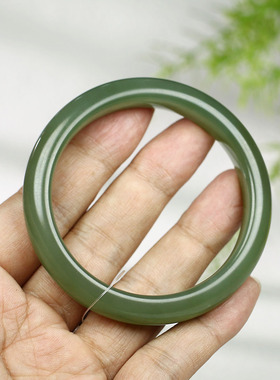 古晨和田玉湖水绿手镯玉镯