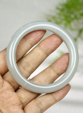 古晨和田玉冰烟紫手镯玉镯