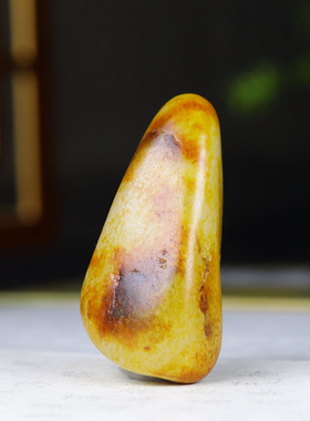 （古晨珠宝）新疆和田玉白玉籽料原石手把件手玩事事如意75g