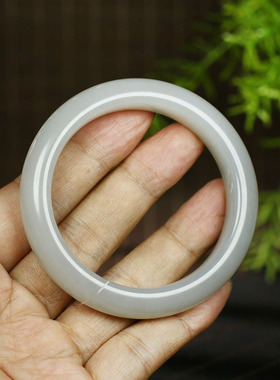 古晨和田玉烟紫手镯玉镯