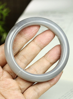 古晨和田玉烟紫手镯玉镯