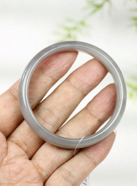 古晨和田玉烟紫手镯玉镯