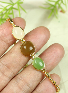 （不议价）润玉缘和田玉白玉碧玉糖玉特色多宝手串手链7g