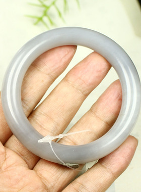（不议价）润玉缘和田玉冰烟紫手镯女款玉镯52g54mm