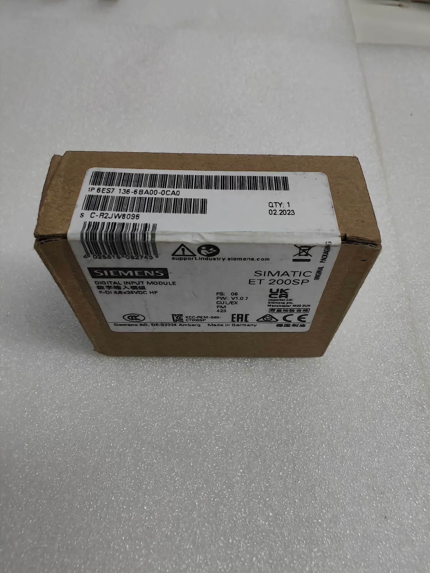 西门子6ES7 136-6BA00-0CA0安全模块，全新原 - 图0