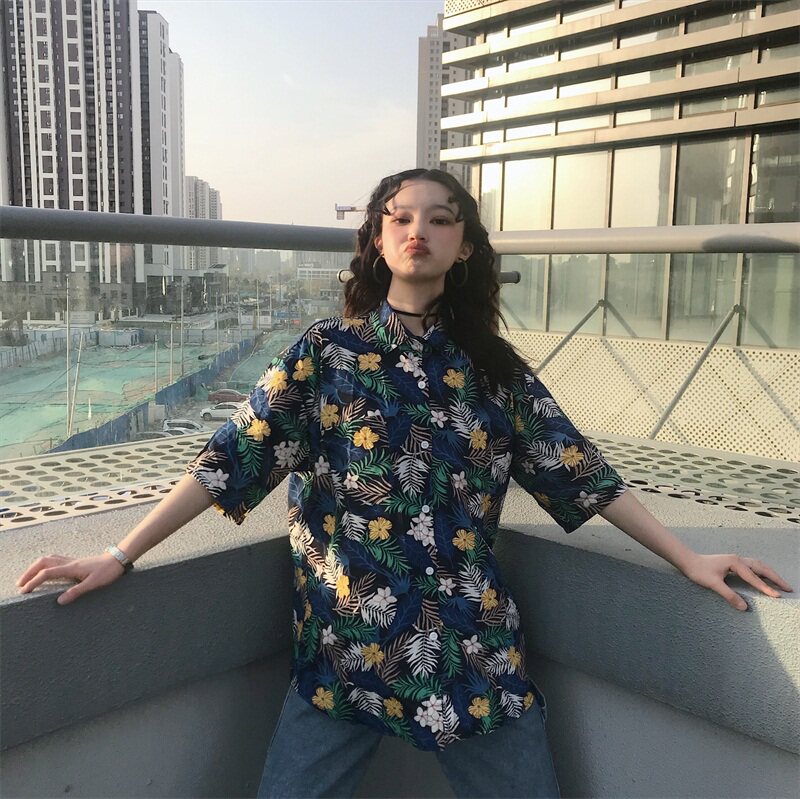 2020新款夏季韩版ins港风复古衬衣 哥哥就是Style衬衫