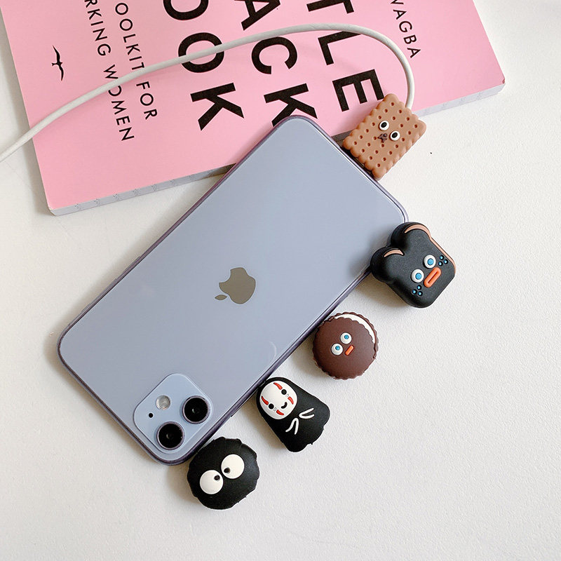 咬线器苹果数据线保护套硅胶新款韩国女防折断线套iphone充电器保护套可爱超萌创意男卡通ins风数据线保护头