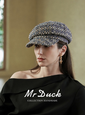 mrduck限量款英国LINTON报童帽女
