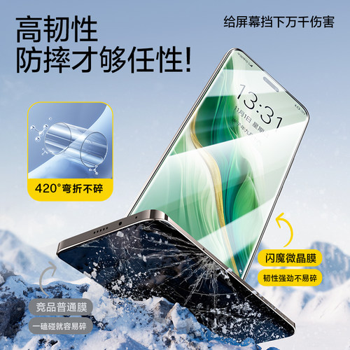 闪魔无尘仓适用于荣耀magic6pro钢化软膜magic6手机膜菲林6pro高清6手机微晶全胶软膜秒贴Magic6保时捷版贴膜 - 图2