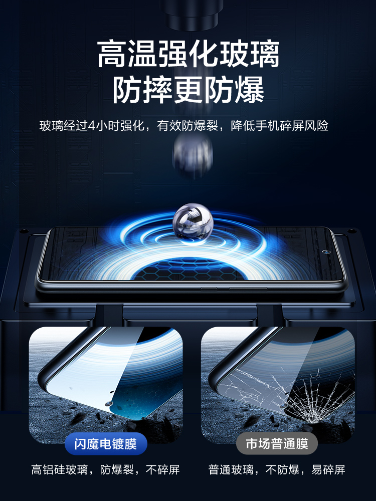 闪魔适用红米k50至尊版钢化膜Redmi高清22081212C抗蓝光k50Ultra玻璃Redmi k5Ou手机保护贴膜hmk50ultar屏保 - 图1