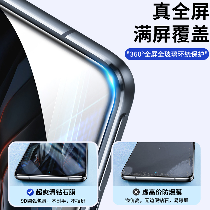 闪魔适用于小米红米k50钢化膜全屏k60至尊版手机膜Redmik40全覆盖K40pro钻石全包S防摔玻璃pro+保护贴膜 - 图0