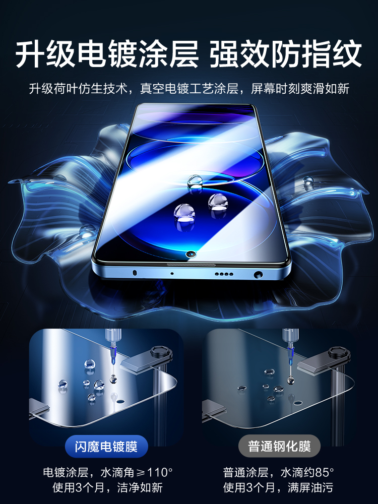 闪魔小米Redmi红米Note12Turbo钢化膜Noto12pro手机贴膜Nte12por+抗蓝光Noet12Pr0十探索潮流极速版nt12R适用