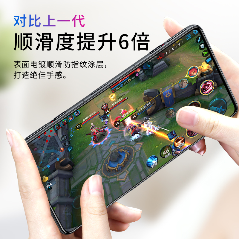 闪魔适用红米K50电竞版钢化膜小米redmi K40手机膜全屏冠军版覆盖游戏无白边5G版抗蓝光曲面保护贴膜 - 图3