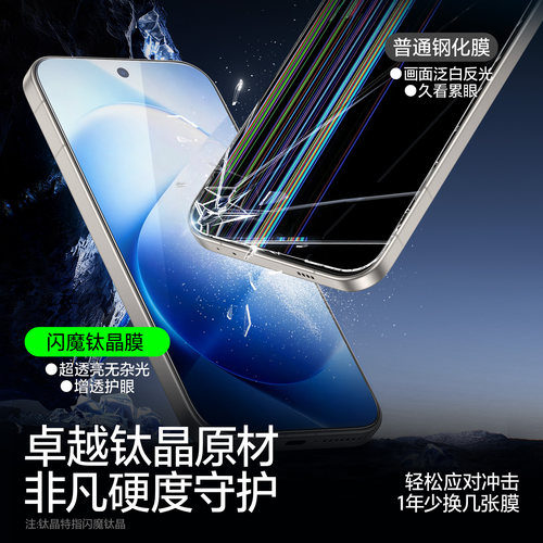 闪魔适用iqoo15钢化膜iQOO16手机膜15ultra新款13保护12全屏neo10pro+屏幕neo11至尊版3D热弯AR贴膜z11turbo - 图0