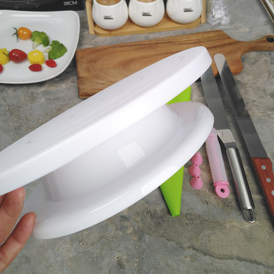 出口欧美蛋糕转盘家用diy工具裱花转台360度旋转烘焙托台 虎窝淘