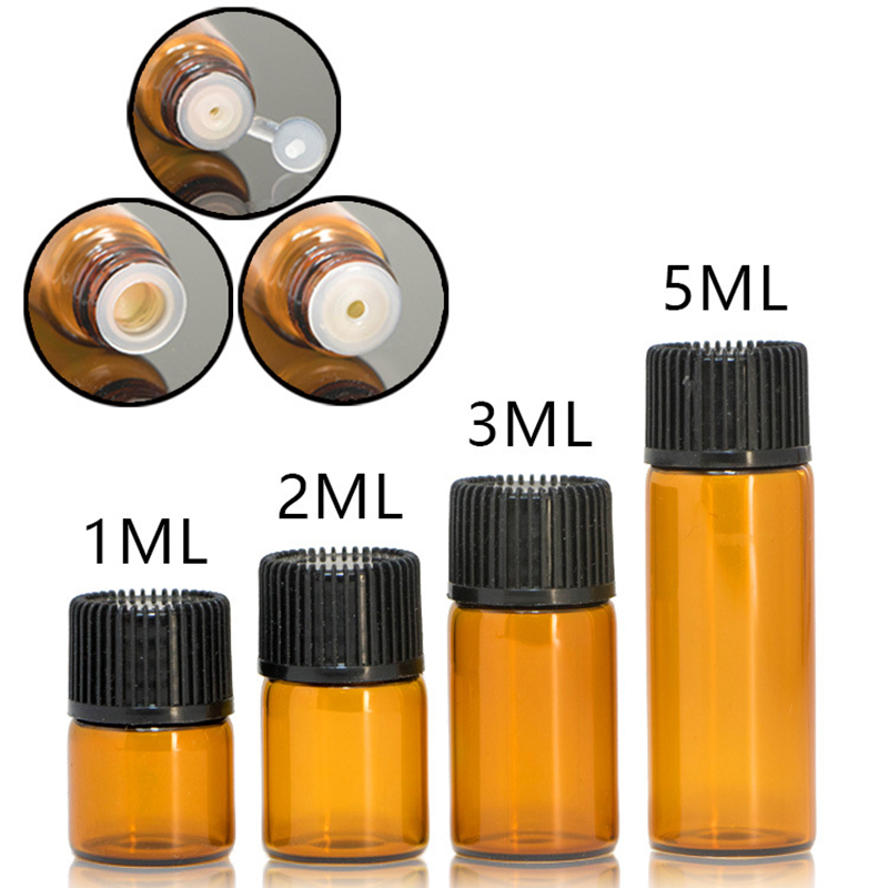 10个迷你分装瓶3毫升茶色透明玻璃空瓶 精油香水小样瓶1到5ml包邮