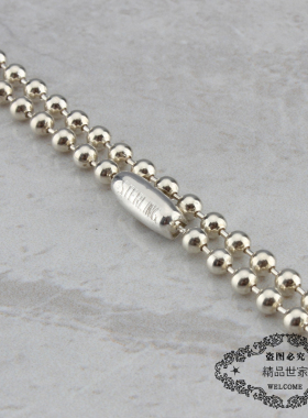 纯银朋克风罗志祥圆珠链网红同款