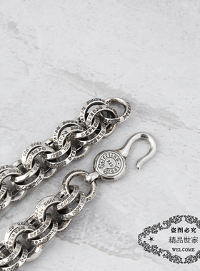 纯银手链ROCKHEARTS可调节双层