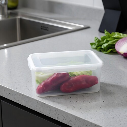 长方形透明密封保鲜盒食品级蔬果收纳塑料饭盒微波冷藏水果饭菜盒 - 图0