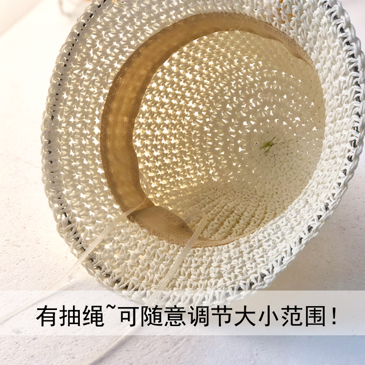 宝宝遮阳帽夏季草帽子男童可爱超萌防晒渔夫帽婴儿夏天薄款遮阳帽-图2