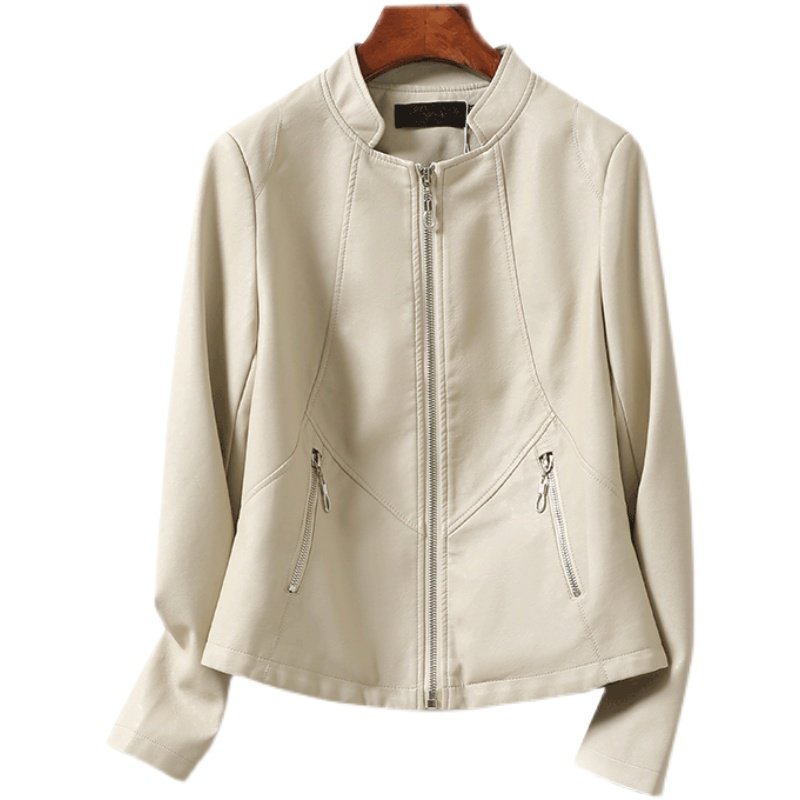 绵羊皮短款外套女修身真皮海宁单皮女士2025秋冬新品皮夹克女皮衣,淘宝优惠券,粉丝福利购,淘宝优惠卷