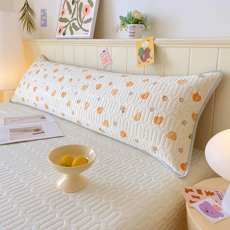 新款乳胶双人长枕套凉感冰丝枕套夏季加长情侣枕头套1.2/1.5/1.8m,淘宝优惠券,粉丝福利购,淘宝优惠卷